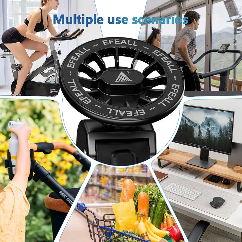 EFEALL Magnetic Phone Holder, Strong Magnet Bike Phone Mount with Two Metal Rings, for Indoor Gym Equipment(Compatible with Peloton Bike)/Stroller/Treadmill, for MagSafe iPhone Samsung and All Phone - Image 3